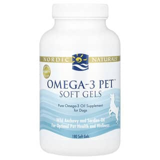 Nordic Naturals, Omega-3 pour animal de compagnie, gélules molles, pour chiens, 180 gélules molles