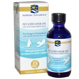 Nordic Naturals, Pet Cod Liver Oil for Cats and Small Breed Dogs, 2 fl oz (60 ml)