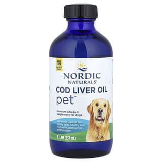 Nordic Naturals, Pet Cod Liver Oil, Kabeljauleberöl, mittelgroße bis große Hunderassen, 237 ml (8 fl. oz.)