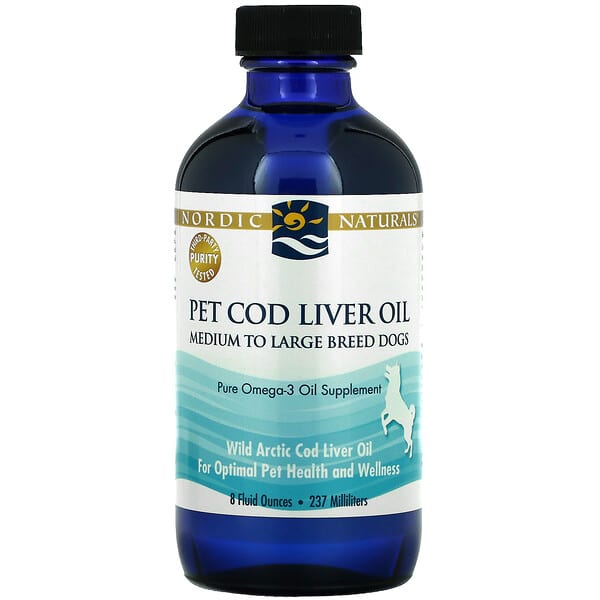 Nordic Naturals, Óleo de Fígado de Bacalhau, Cães de Raça Média a Grande, 237 ml (8 fl oz)