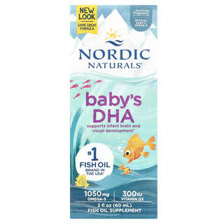 Nordic Naturals, Baby's DHA per bambini con vitamina D3, 1.050 mg, 60 ml