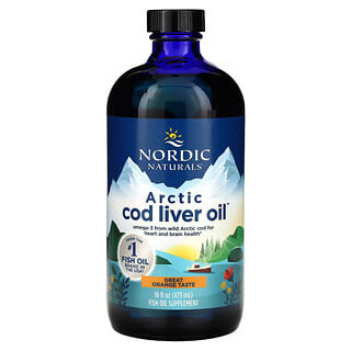Nordic Naturals, Arctic Cod Liver Oil, Jeruk, 437 ml (16 ons cairan)