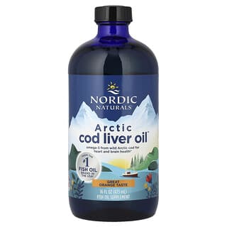 Nordic Naturals, Arctic Cod Liver Oil™, arktischer Kabeljau-Lebertran, Orange, 1.060 mg, 473 ml (16 fl. oz.)