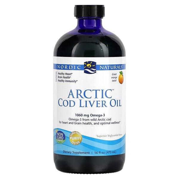 Nordic Naturals, Arctic（アークティック）タラ肝油、オレンジ風味、473ml（16液量オンス）