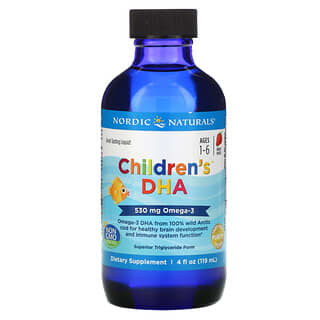 Nordic Naturals, DHA pour enfants, 1 à 6 ans, fraise, 530 mg, 119 ml