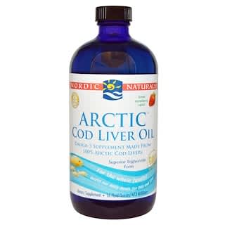 Nordic Naturals, Arctic Cod Liver Oil, Strawberry, 16 fl oz (473 ml)