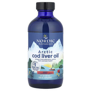 Nordic Naturals, 아크틱 코드 리버 오일, 스트로베리, 8 액량 온스 (237 밀리리터)