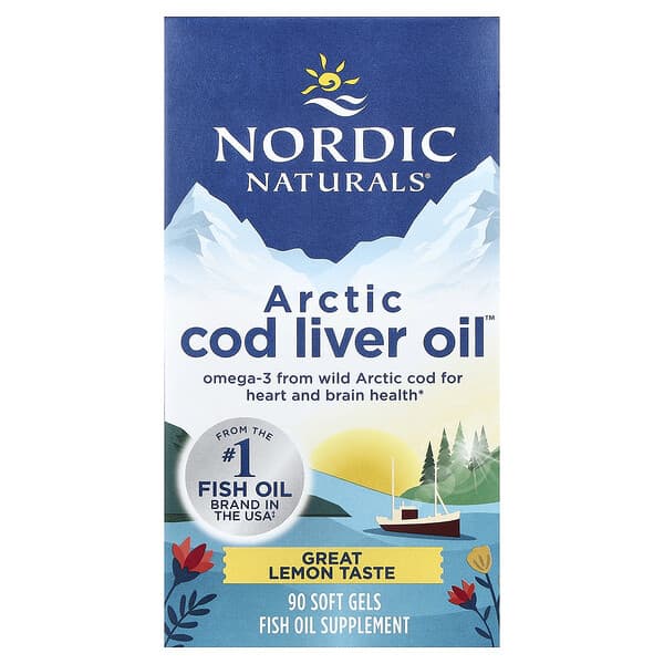 Nordic Naturals, 北極鱈魚肝油™，檸檬味，90 粒軟膠囊