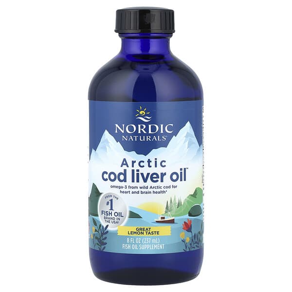 Nordic Naturals, Arctic Cod Liver Oil™, Limão, 237 ml (8 fl oz)