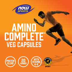 NOW Foods, Sports, Amino Complete, 베지 캡슐 360정