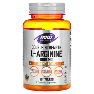 NOW Foods, Double Strength L-Arginine, 1,000 mg, 60 Tablets