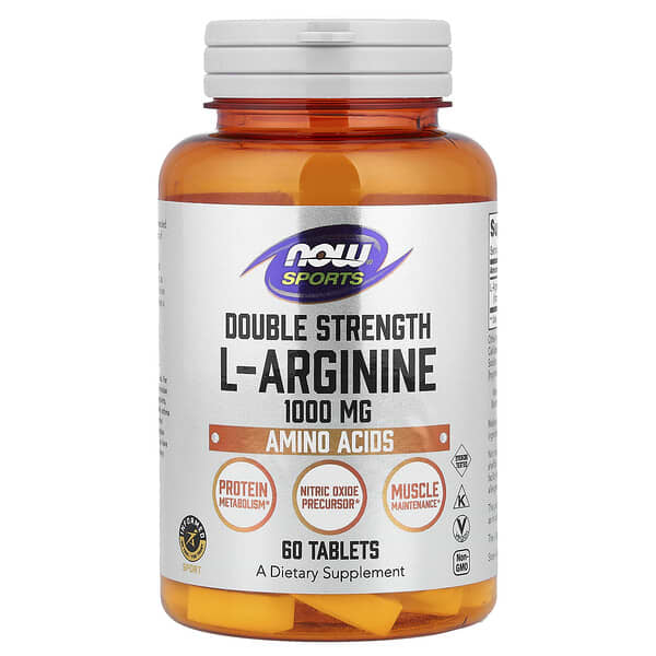 NOW Foods, l-알지닌, 1,000mg, 60정