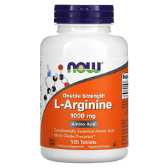 NOW Foods, L-аргінін, подвійна концентрація, 1000 мг, 120 таблеток