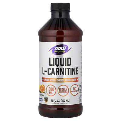 NOW Foods, Sports Series Liquid L-Carnitine, Citrus, 16 fl oz (473 ml)