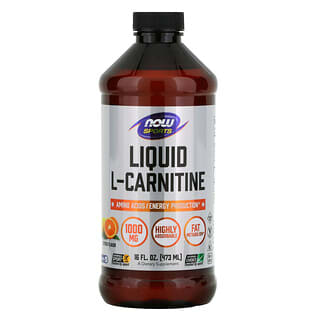 NOW Foods, Sports, L-Carnitine Liquid, Citrus, 1.000 mg, 473 ml (16 fl oz)