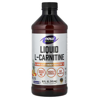 NOW Foods, Sports, L-carnitine liquide, Punch tropical, 473 ml