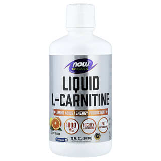 NOW Foods, Sports, L-carnitina líquida, Cítricos, 1000 mg, 946 ml (32 oz. líq.)