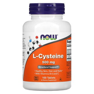 NOW Foods, L-cisteína, 500 mg, 100 comprimidos