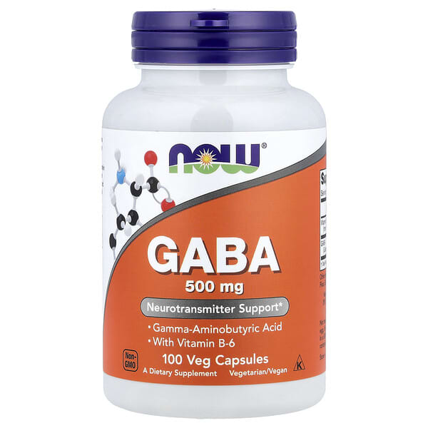 NOW Foods, GABA, 베지 캡슐 100정