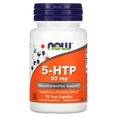 NOW Foods, 5-HTP, 50 mg, 30 Veg Capsules