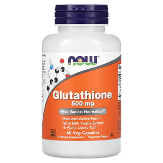 NOW Foods, Glutathion, 500 mg, 60 capsules végétariennes