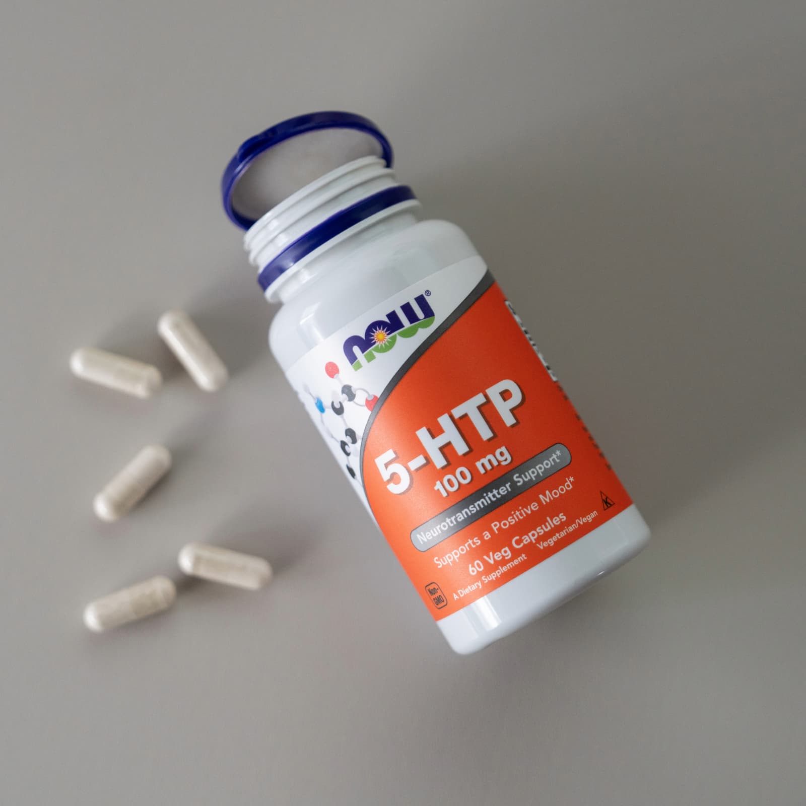 NOW Foods, 5-HTP, 100 mg, 60 Veg Capsules