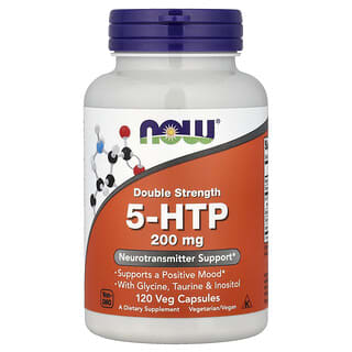 NOW Foods, 5-HTP met glycine, taurine en inositol, 120 plantaardige capsules