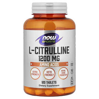 NOW Foods, Sports, L-Citrulina, 1.200 mg, 120 Comprimidos