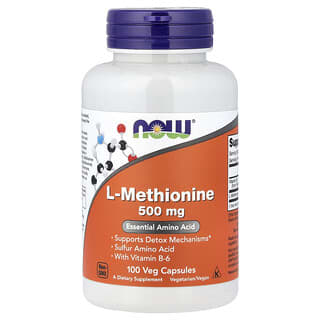 NOW Foods, L-Metionin, 100 Kapsul Sayuran