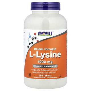 NOW Foods, L-Lizin, 1.000 mg, 250 Tablet