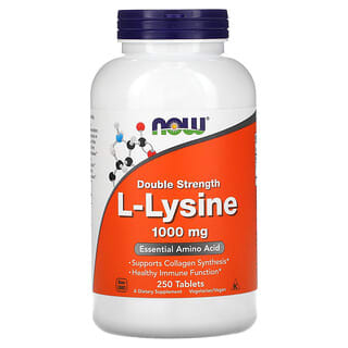 NOW Foods, L-Lysine, 1,000 mg, 250 Tablets