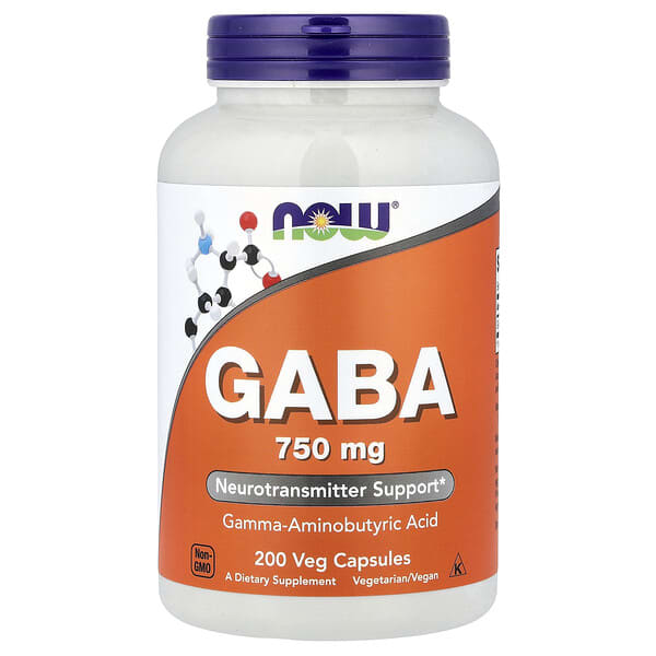 GABA, 750 mg, 200 Veg Capsules