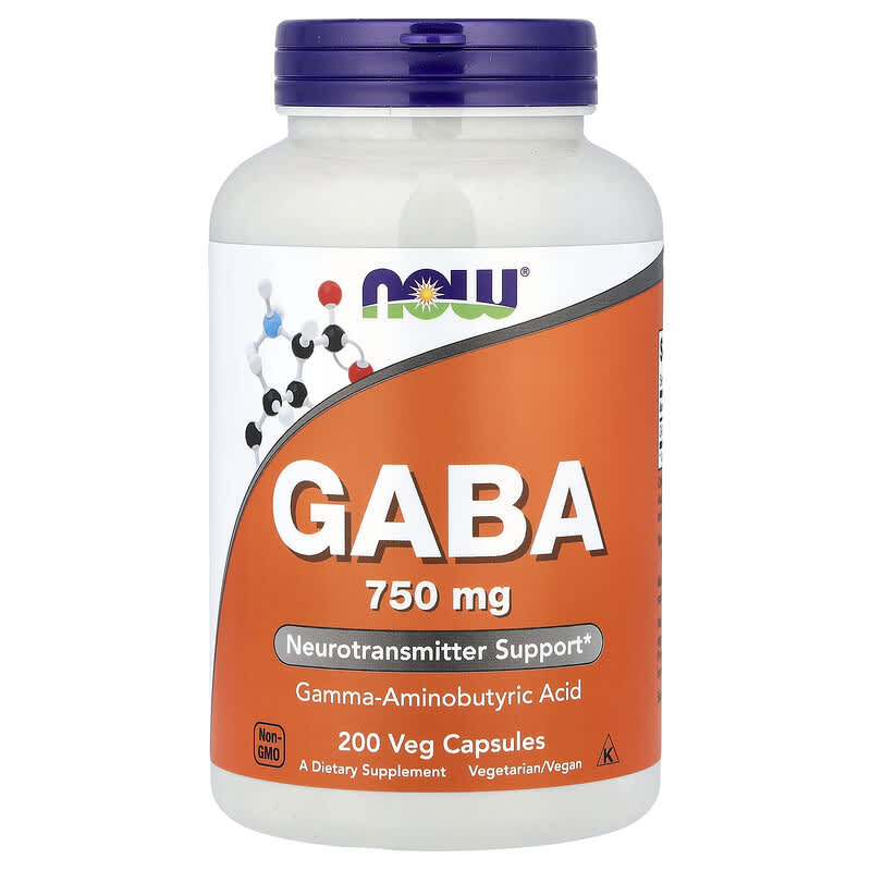 ギャバ、750mg、ベジカプセル200粒