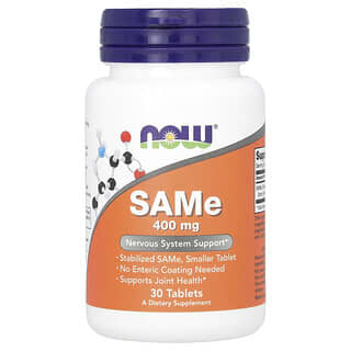 NOW Foods, SAMe, 400 мг, 30 таблеток