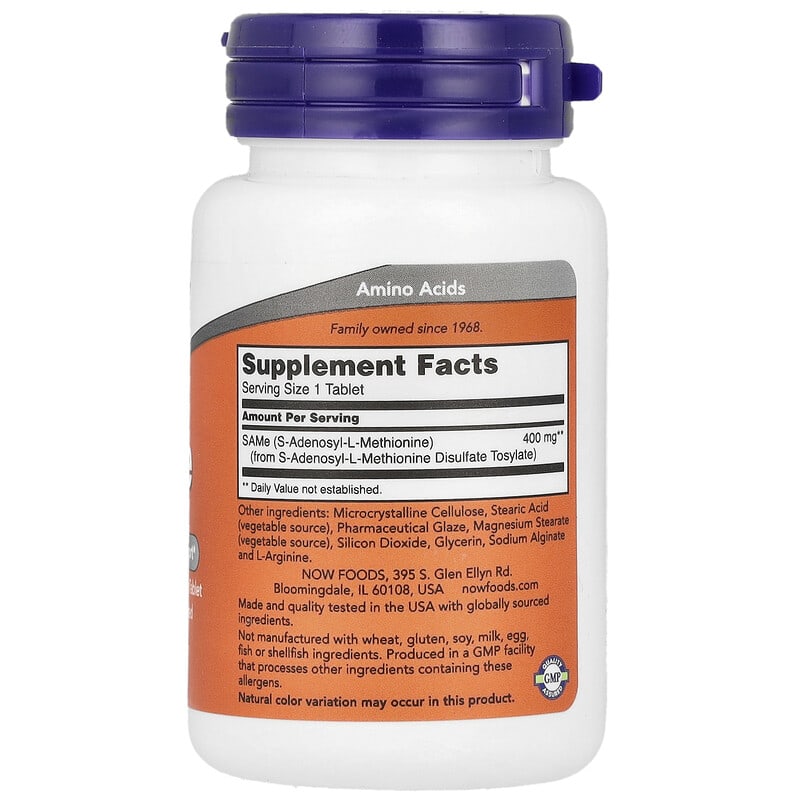 sam-e and l-carnitine SAMe, 400 mg, 30 Tablets