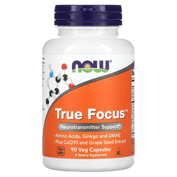 NOW Foods, トゥルー フォーカス、植物性カプセル 90粒