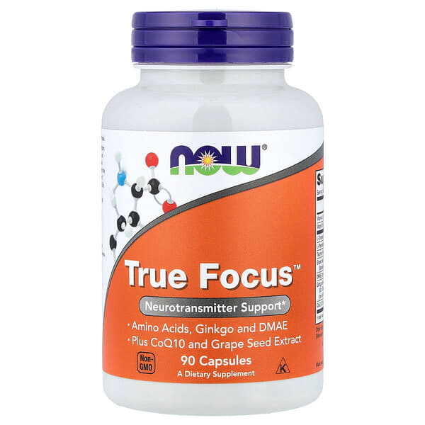 NOW Foods, True Focus, 90 vegetabilske kapsler