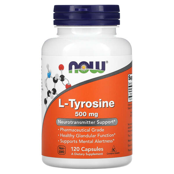 NOW Foods, L-Tyrosin, 500 mg, 120 Kapseln