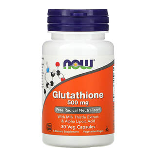 NOW Foods, Glutathion, 500 mg, 30 capsules végétariennes