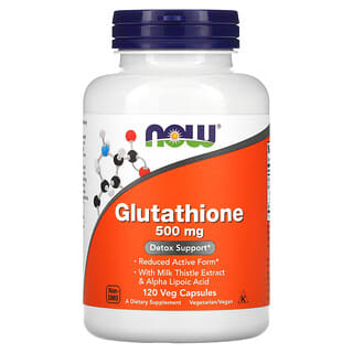 NOW Foods, Glutathione, 500 mg, 120 Veg Capsules