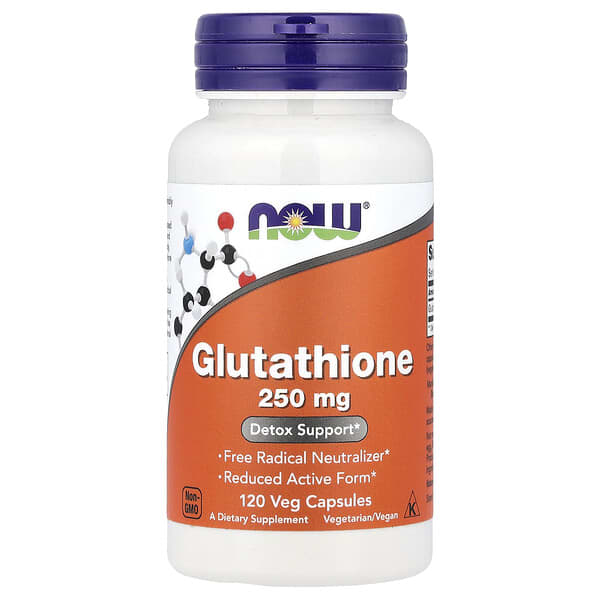 NOW Foods Glutathione, 250 mg, 120 Veg Capsules
