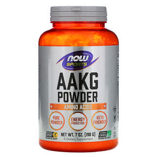 NOW Foods, добавка для поддержки физической активности, чистый порошок аргинин альфа-кетоглутарата (ААКГ), 198 г (7 унций)