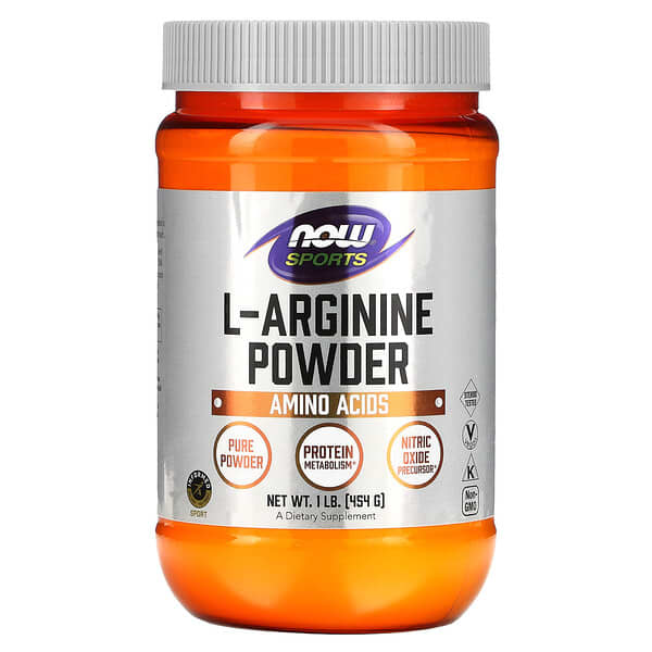 NOW Foods, Polvo de L-Arginina, 1 lb (454 g)