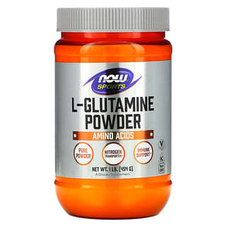 NOW Foods, Sports, L-Glutamina em Pó, 454 g (1 lb)