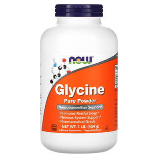NOW Foods, 100% Polvo Puro de Glicina, 1 lb (454 g)