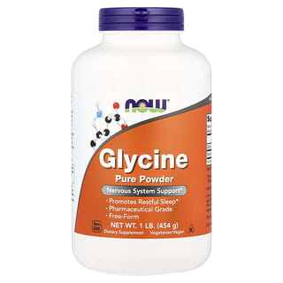 NOW Foods, Glicina, Pó Puro, 1 lb (454 g)