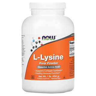 NOW Foods, L-Lysin reines Pulver, 1 Pfund (454 g)