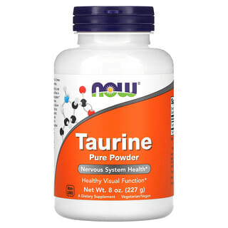 NOW Foods, Taurine Pure Powder, reines Taurinpulver, 227 g (8 oz.)