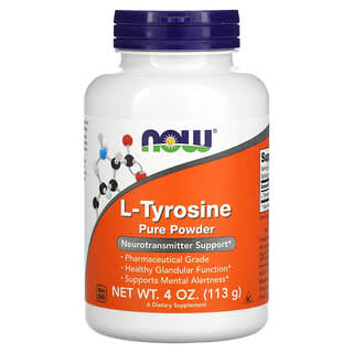 NOW Foods, L-tirosina en polvo puro, 113 g (4 oz)