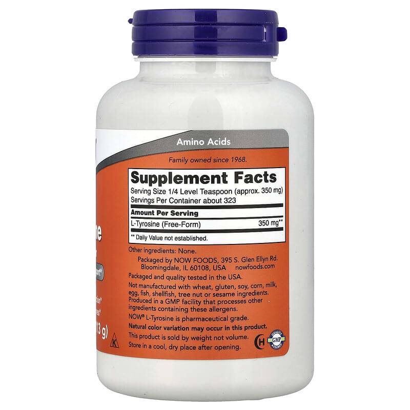 acetyl l carnitine and tyrosine L-Tyrosine Pure Powder, 4 oz (113 g)